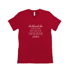 Load image into Gallery viewer, She Believed She Could But... -Red Bella Canvas V-neck Tee - Southern Crush