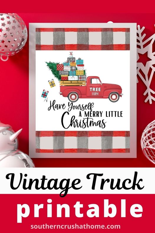 Have yourself a Merry Little Christmas Truck 8x10 Printable - Southern Crush
