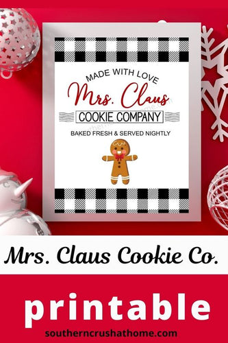 Mrs. Claus Cookie Co. Tree 8x10 Printable - Southern Crush