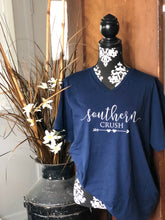 Load image into Gallery viewer, Southern Crush Logo -- Navy Bella Canvas V-neck Tee - Southern Crush