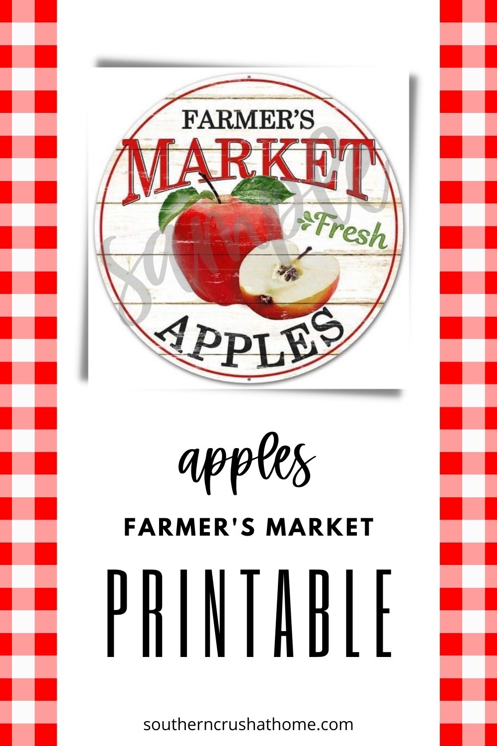 Apples Farmhouse Printable - Southern Crush