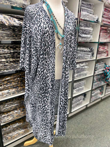 Leopard Whisper Duster Full-Length - Southern Crush