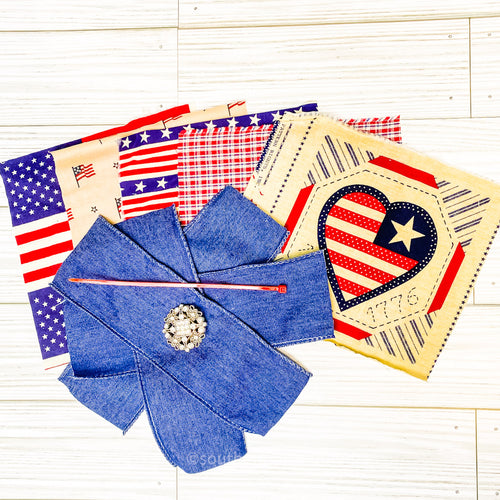 Americana Messy Bow DIY Kit - Southern Crush