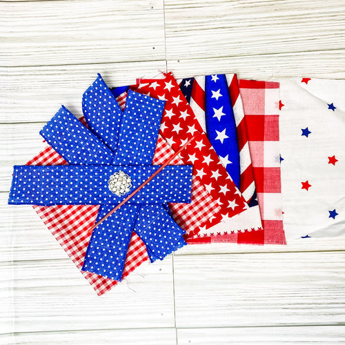 Patriotic Themed Messy Bow DIY Kit - Southern Crush