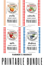 Load image into Gallery viewer, Farmer&#39;s Market Farmhouse Set of Four Printables - Southern Crush