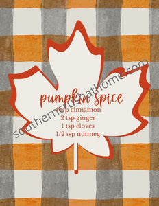 Friendsgiving Pumpkin Spice Recipe Printable - Southern Crush