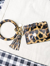 Load image into Gallery viewer, Leopard ID Wallet Wristlet with Tassel - Southern Crush