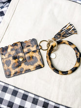 Load image into Gallery viewer, Leopard ID Wallet Wristlet with Tassel - Southern Crush