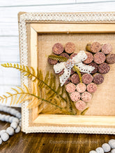 Load image into Gallery viewer, Wine Cork Heart Burlap Canvas with Lace and Bling - Southern Crush