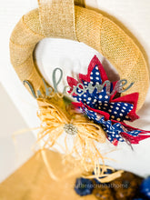 Load image into Gallery viewer, Burlap Fall Wreath With Raffia Bow - Southern Crush