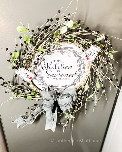This Kitchen is Seasoned with Love Wreath - Southern Crush